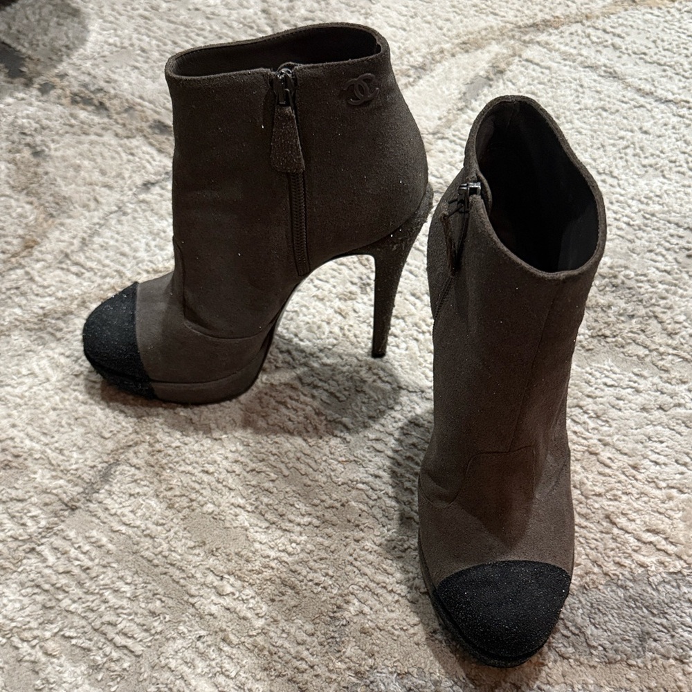 Chanel Chic Two-Tone Ankle Boots